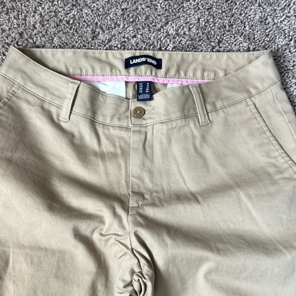 Lands' End Pants - Lands' End Khaki Casual Trousers